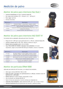 Cat&aacute;logo Monitores de polvo