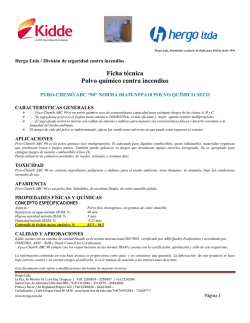 Ficha t&eacute;cnica Polvo qu&iacute;mico contra incendios