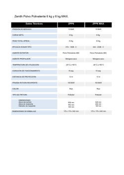 Zenith Polvo Polivalente 6 kg y 6 kg MAX.
