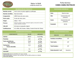 COA camu camu en polvo