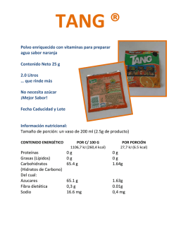 Polvo enriquecido con vitaminas para preparar