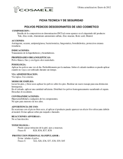 FICHA TECNICA Y DE SEGURIDAD POLVOS PEDICOS