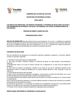 PERIODO DE ENERO A MARZO DE 2015 PROGRAMA PESO A