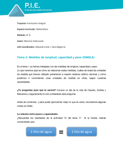 Tema 2: Medidas de longitud, capacidad y peso (SIMELA)