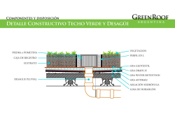 detalle constructivo - techo verde y desague