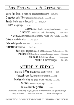 Verde y fresco - la Taberna de Lesseps