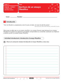 Escritura de un ensayo filos&oacute;fico - objetos cier-sur
