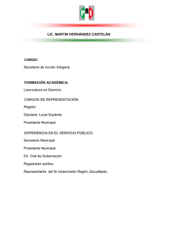 LIC. MARTIN HERN&Aacute;NDEZ CASTEL&Aacute;N CARGO: Secretario de