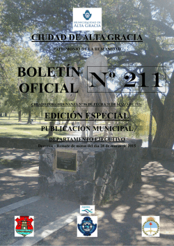 Bolet&iacute;n Oficial N&ordm; 211 - Municipalidad de Alta Gracia