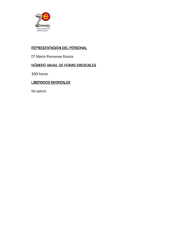 REPRESENTACI&Oacute;N DEL PERSONAL D&ordf; Marta Romanos Gracia