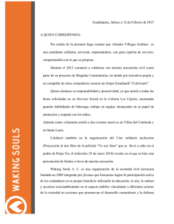 Por medio de la presente hago constar que Alondra Villegas God