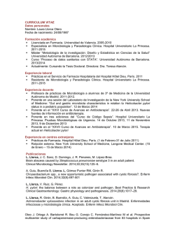 CURRICULUM VITAE Datos personales Nombre: Laura