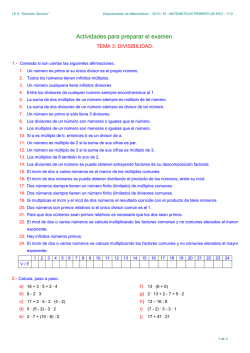 Actividades para preparar el examen.