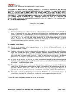 Banco INVEX, S.A., Instituci&oacute;n de Banca M&uacute;ltiple
