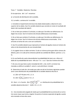 Tarea 7 Variables Aleatorias Discretas En los ejercicios del 1 al 7