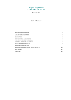 Miguel-&Aacute;ngel Mateo CURRICULUM VITAE