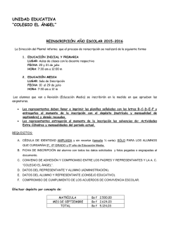 Instructivo Reinscripci&oacute;n 2015-2016