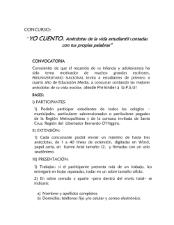 &ldquo;YO CUENTO. An&eacute;cdotas de la vida estudiantil contadas con tus
