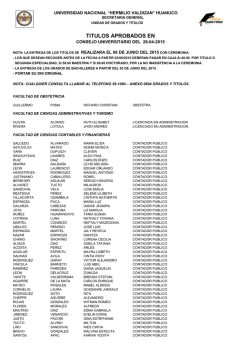 T&iacute;tulos y Grados Aproba.C.U.del 28-04-2015