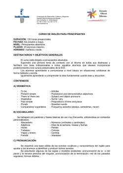 Ingl&eacute;s para principiantes