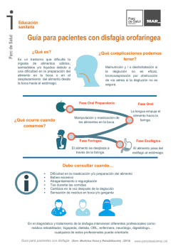 Gu&iacute;a para pacientes con disfagia orofar&iacute;ngea