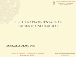 FISIOTERAPIA ORIENTADA AL PACIENTE ONCOL&Oacute;GICO