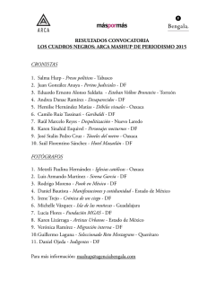 RESULTADOS CONVOCATORIA LOS CUADROS NEGROS: ARCA