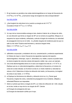 ejercicios naturaleza de la luz