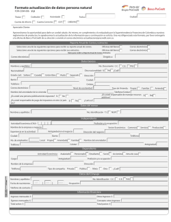 Formato actualizaci&oacute;n de datos persona natural