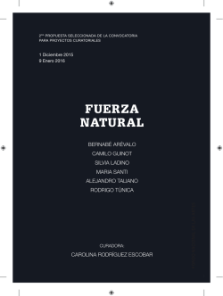 FUERZA NATURAL - Fondo Nacional de las Artes