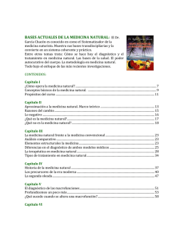 BASES ACTUALES DE LA MEDICINA NATURAL: El Dr.