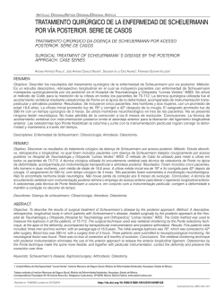 tratamiento quir&uacute;rgico de la enfermedad de scheuermann por v&iacute;a