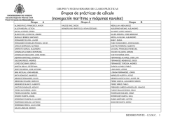 Grupos de pr&aacute;cticas de c&aacute;lculo (navegaci&oacute;n mar&iacute;tima y m&aacute;quinas
