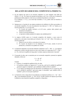 Ejercicios Competencia Perfecta