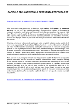 capitulo 3b 3 answers la respuesta perfecta pdf