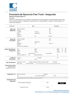 Formulario de Denuncia Fast Track &ndash;Asegurado