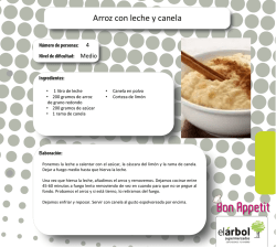 Arroz con leche y canela