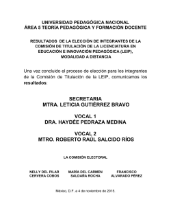 secretaria mtra. leticia guti&eacute;rrez bravo vocal 1 dra. hayd&eacute;e