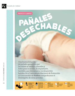 Estudio de Calidad de Pa&ntilde;ales Desechables