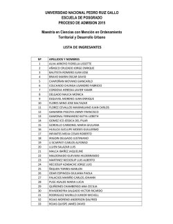 Ciencias con Menci&oacute;n en Ordenamiento Territorial y