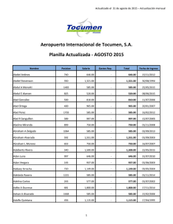Planilla Actualizada - Aeropuerto Internacional de Tocumen