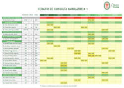 HORARIO DE CONSULTA AMBULATORIA