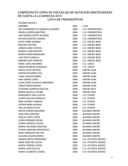campeonato open de escuelas de nataci&oacute;n sincronizada de castilla