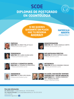 DIPLOMAS DE POSTGRADO EN ODONTOLOG&Iacute;A