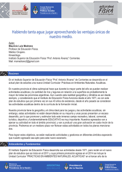 Medrano-HABIENDO TANTA AGUA - Red Nacional de Actividad