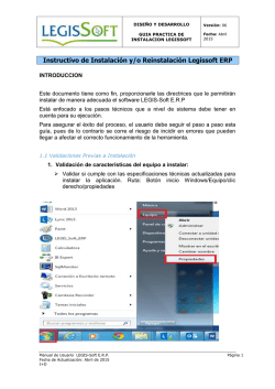 Instructivo de Instalaci&oacute;n y/o Reinstalaci&oacute;n Legissoft ERP