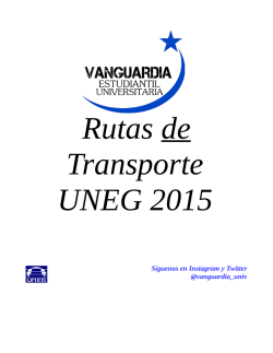 Rutas de transporte UNEG Puerto Ordaz.