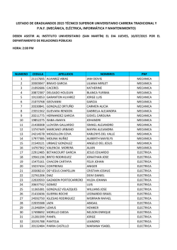 listado de graduandos 2015 t&eacute;cnico superior universitario