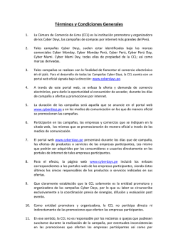 T&eacute;rminos y Condiciones Generales