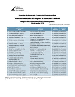 Padr&oacute;n de Beneficiarios Apoyo Desarrollo Proyecto 3er trimestre